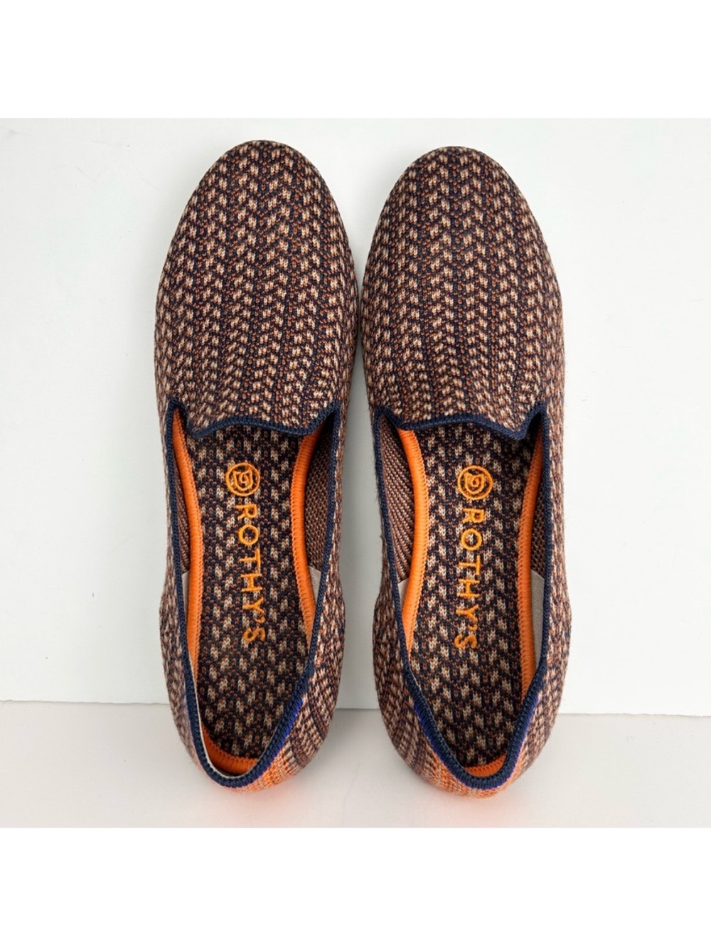 Rothy’s The Loafer Walnut Tweed Merino Retired Limited‎ Edition Flats Size 9.5